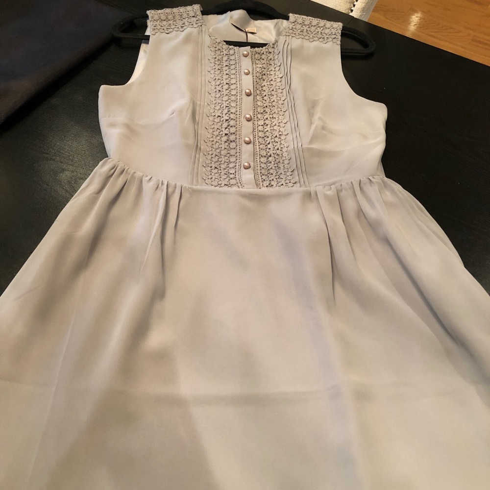 NWT Grey lined dress for day or summer wedding.